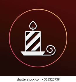 Christmas candle icon