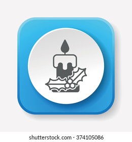 Christmas candle icon