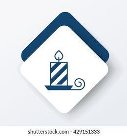 Christmas candle icon