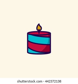 Christmas candle icon