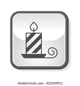 Christmas candle icon