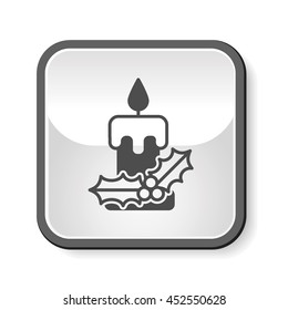 Christmas candle icon