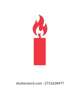 Christmas candle Icon flat vector design