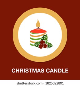 icono de velas de navidad - simple, vector, icono para el diseño de sitios web, aplicación móvil, ui. Ilustración vectorial