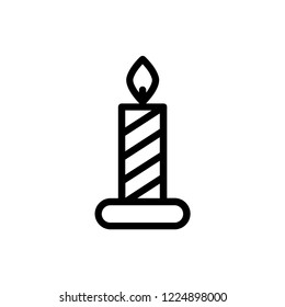 Christmas Candle Icon Vector