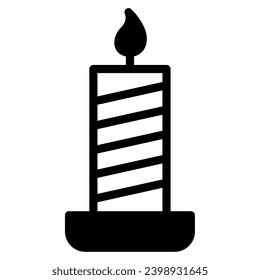 Christmas Candle Illustration Icons for web, app, infographic, etc
