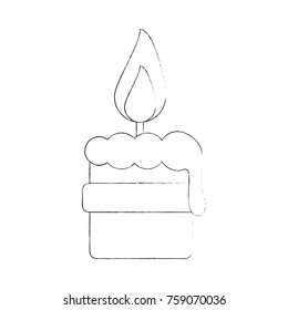 Christmas candle isolated