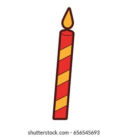 christmas candle isolated icon