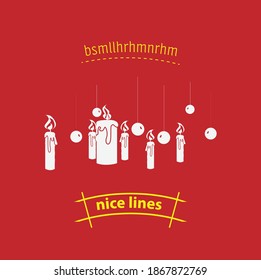 christmas candle isolated vector icon. christmas design element