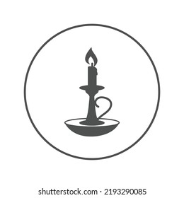 Christmas candle light stand icon | Circle version icon |