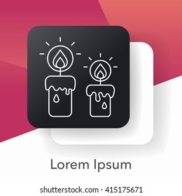 Christmas candle line icon