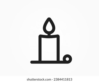 christmas candle line icon. isolated vector image for Christmas, New Year and winter design