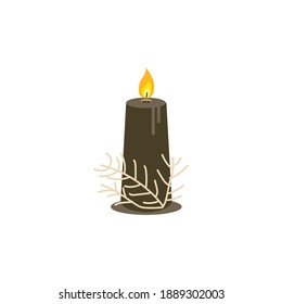 christmas candle logo collection design