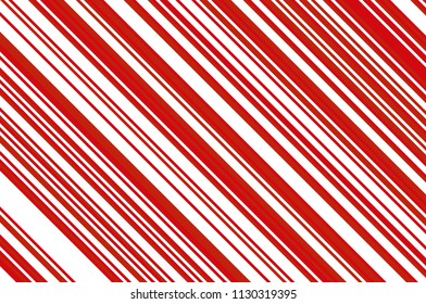 Christmas candle, lollipop pattern. Striped diagonal background with slanted lines. Stripy backdrop for print on wrapping. Vector illustration 