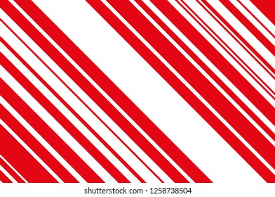 Christmas candle, lollipop pattern. Striped diagonal background with slanted lines. Stripy backdrop for print on wrapping. Vector illustration