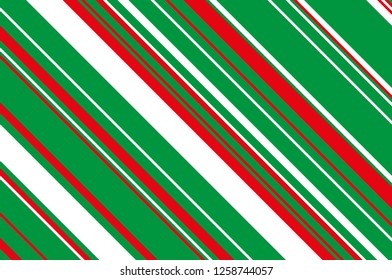 Christmas candle, lollipop pattern. Striped diagonal background with slanted lines. Stripy backdrop for print on wrapping. Vector illustration