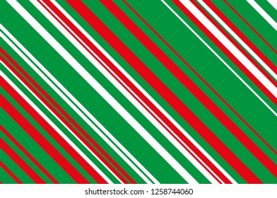 Christmas candle, lollipop pattern. Striped diagonal background with slanted lines. Stripy backdrop for print on wrapping. Vector illustration