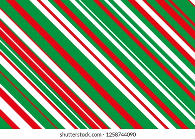 Christmas candle, lollipop pattern. Striped diagonal background with slanted lines. Stripy backdrop for print on wrapping. Vector illustration