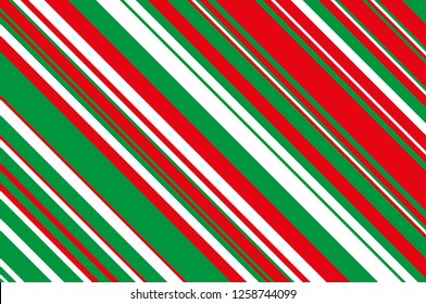 Christmas candle, lollipop pattern. Striped diagonal background with slanted lines. Stripy backdrop for print on wrapping. Vector illustration