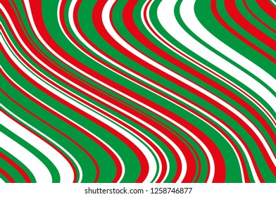 Christmas candle, lollipop pattern. Striped diagonal background with slanted lines. Stripy backdrop for print on wrapping. Vector illustration