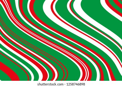 Christmas candle, lollipop pattern. Striped diagonal background with slanted lines. Stripy backdrop for print on wrapping. Vector illustration