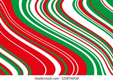 Christmas candle, lollipop pattern. Striped diagonal background with slanted lines. Stripy backdrop for print on wrapping. Vector illustration