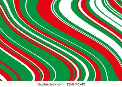 Christmas candle, lollipop pattern. Striped diagonal background with slanted lines. Stripy backdrop for print on wrapping. Vector illustration