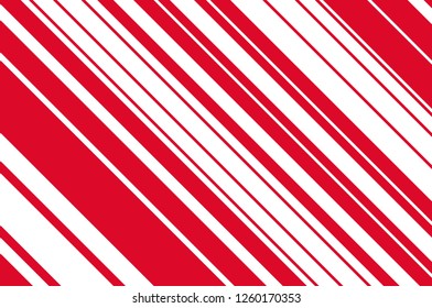 Christmas candle, lollipop pattern. Striped diagonal background with slanted lines. Stripy backdrop for print on wrapping. Vector illustration
