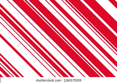 Christmas candle, lollipop pattern. Striped diagonal background with slanted lines. Stripy backdrop for print on wrapping. Vector illustration