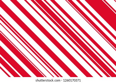 Christmas candle, lollipop pattern. Striped diagonal background with slanted lines. Stripy backdrop for print on wrapping. Vector illustration