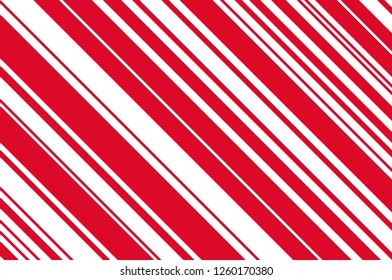 Christmas candle, lollipop pattern. Striped diagonal background with slanted lines. Stripy backdrop for print on wrapping. Vector illustration