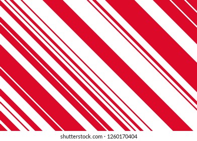 Christmas candle, lollipop pattern. Striped diagonal background with slanted lines. Stripy backdrop for print on wrapping. Vector illustration