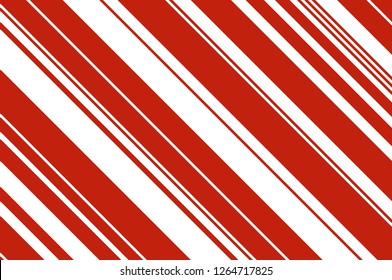 Christmas candle, lollipop pattern. Striped diagonal background with slanted lines. Stripy backdrop for print on wrapping, wallpepar, banners, sites