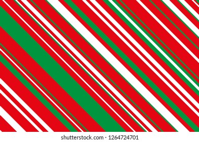 Christmas candle, lollipop pattern. Striped diagonal background with slanted lines. Stripy backdrop for print on wrapping, wallpaper, banners, sites