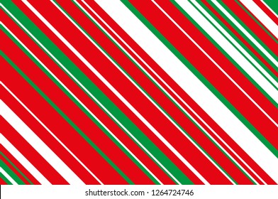 Christmas candle, lollipop pattern. Striped diagonal background with slanted lines. Stripy backdrop for print on wrapping, wallpaper, banners, sites