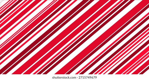 Christmas candle, lollipop pattern. Striped diagonal background with slanted lines. Stripy backdrop for print on wrapping. Vector illustration