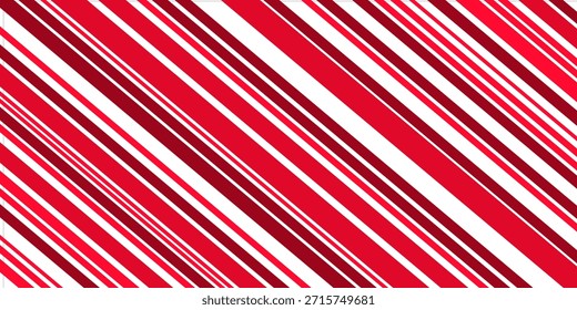 Christmas candle, lollipop pattern. Striped diagonal background with slanted lines. Stripy backdrop for print on wrapping. Vector illustration