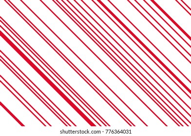Christmas candle, lollipop pattern. Striped diagonal background with slanted lines. Stripy backdrop for print on wrapping. Vector illustration