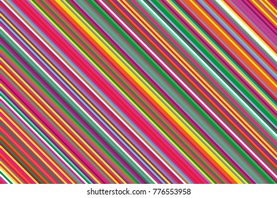 Christmas candle, lollipop pattern. Striped diagonal background with slanted lines. Stripy backdrop for print on wrapping. Vector illustration