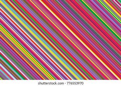 Christmas candle, lollipop pattern. Striped diagonal background with slanted lines. Stripy backdrop for print on wrapping. Vector illustration