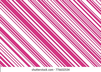 Christmas candle, lollipop pattern. Striped diagonal background with slanted lines. Stripy backdrop for print on wrapping. Vector illustration
