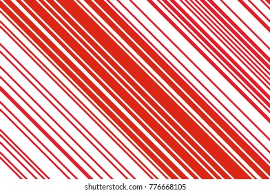 Christmas candle, lollipop pattern. Striped diagonal background with slanted lines. Stripy backdrop for print on wrapping. Vector illustration