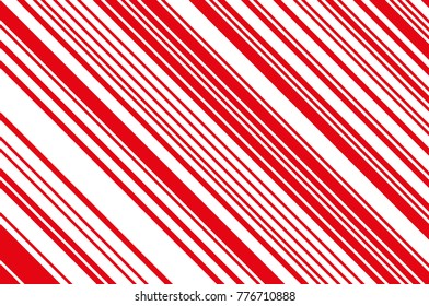 Christmas candle, lollipop pattern. Striped diagonal background with slanted lines. Stripy backdrop for print on wrapping. Vector illustration