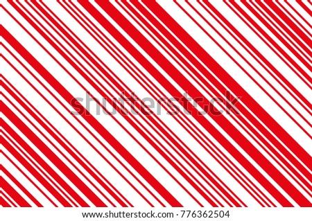Christmas candle, lollipop pattern. Striped diagonal background with slanted lines. Stripy backdrop for print on wrapping. Vector illustration