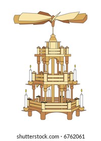 Christmas candle pyramid