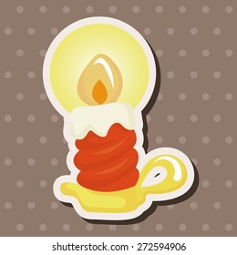 Christmas candle theme elements
