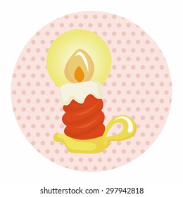 Christmas candle theme elements