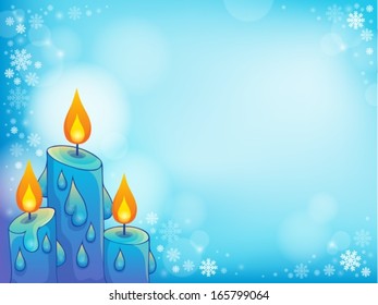 Christmas candle theme image 4 - eps10 vector illustration.