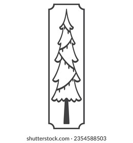 Christmas Candle Tree Design silhouettes