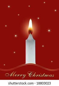 Christmas Candle (Vector)